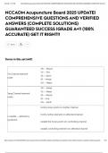 NCCAOM Acupuncture Board 2025 UPDATE&vert; COMPREHENSIVE QUESTIONS AND VERIFIED ANSWERS &lpar;COMPLETE SOLUTIONS&rpar; GUARANTEED SUCCESS &vert;GRADE A&plus;&excl;&excl; &lpar;100&percnt; ACCURATE&rpar; GET IT RIGHT&excl;&excl;