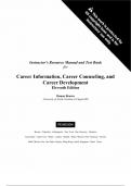 Test Bank for Career Information Career Counseling And Career Development 11Th Edition by Duane Brown ,all chapters