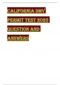 California DMV Permit Test 2025 &vert; 100&percnt; Real Questions and Verified Answers &vert; A&plus; Graded