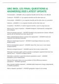 UBC BIOL 121 FINAL QUESTIONS & ANSWERS&vert;&vert; 2025 LATEST UPDATE
