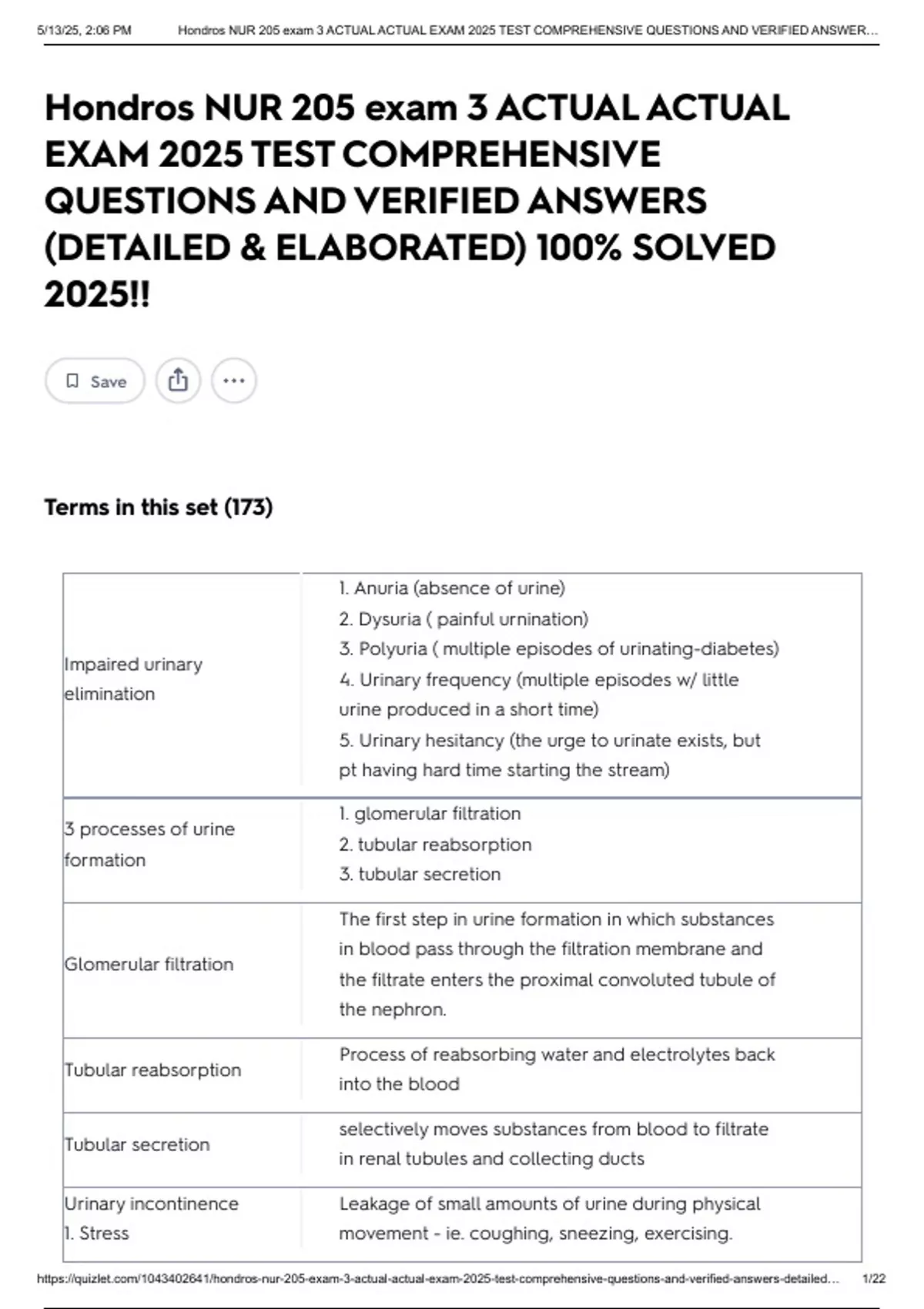 Hondros NUR 205 exam 3 ACTUAL ACTUAL EXAM 2025 TEST COMPREHENSIVE ...
