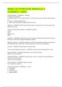 BIOD 121 PORTAGE MODULE 2 CORRECT 100&percnt;