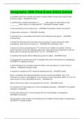 Geography 1900 Final Exam &lpar;OSU&rpar; Solved