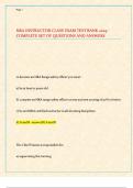 NRA INSTRUCTOR CLASS EXAM TEST BANK 2025