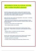 HONDROS NUR 212 FINAL EXAM with verified detailed solutions
