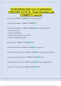 North Dakota Bundled Exam Questions WITH  CORRECT Answers