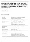 HONDROS BIO 117 ACTUAL EXAM 2025 TEST COMPREHENSIVE QUESTIONS AND VERIFIED ANSWERS &lpar;DETAILED & ELABORATED&rpar; 100&percnt; SOLVED 2025&excl;&excl;