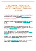 NBCE PART II CHIROPRACTIC PRINCIPLES EXAM 2025 QUESTIONS AND DETAILED CORRECT ANSWERS &vert; A&plus; GRADE