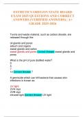 ESTHETICS OREGON STATE BOARD EXAM 2025 QUESTIONS AND CORRECT ANSWERS &lpar;VERIFIED ANSWERS&rpar; &vert; A&plus; GRADE 2025-2026