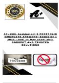 AFL1501 Assignment 5 PORTFOLIO &lpar;COMPLETE ANSWERS&rpar; Semester 1 2025 - DUE 30 May 2025&semi;100&percnt; CORRECT AND TRUSTED SOLUTIONS
