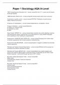 Paper 1 Sociology AQA A-Level