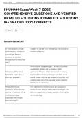 I HUMAN Cases Week 7 &lpar;2025&rpar; COMPREHENSIVE QUESTIONS AND VERIFIED DETAILED SOLUTIONS &vert;COMPLETE SOLUTIONS &vert;A&plus; GRADED &vert;100&percnt; CORRECT&excl;&excl;