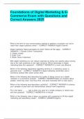 Foundations of Digital Marketing & E-Commerce Exam with Questions and Correct Answers 2025&period;