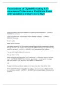 Foundations of Digital Marketing & E-commerce Professional Certificate Exam with Questions and  Correct Answers 2025&period;