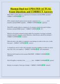 Hazmat final test UPDATED ACTUAL    Exam Questions and CORRECT Answers