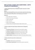 DHT ACTUAL EXAM &vert;250 QUESTIONS &vert; WITH COMPLETE ANSWERS&excl;&excl;