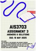 AIS3703 Assignment 3 Memo &vert; Due 16 May 2025