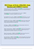 PPCT Exam  ACTUAL  UPDATED   Exam  Questions and CORRECT Answers 