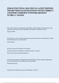FISDAP EMT FINAL 2024 TEST 4 LATEST EDITION 2025 REVISED EXAM QUESTIONS WITH CORRECT ANSWERS &lpar;VERIFIED ANSWERS&rpar; HIGHEST SCORE A&plus; GRADE&period;pdf