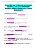 National Grid Task &num;71 Operator excavation and backfilling Latest Update 2025-2026 55 Questions and 100&percnt; Verified Correct Answers Guaranteed A&plus;