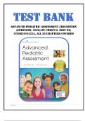 Test Bank for Advanced Pediatric Assessment 3rd Edition (Springer, 2020) by Chiocca, Isbn no; 9780826150219, all 26 Chapters Covered