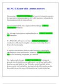 NCAC II Exam with correct answers