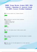 MHIC Exam Review &lpar;Latest 2025&sol; 2026 Update&rpar; &vert; Questions & Answers&vert; Grade A&vert; 100&percnt; Correct &lpar;Verified Solutions&rpar;