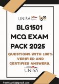 BLG1501 MCQ EXAM PACK 2025 &lpar;QUESTIONS & ANSWERS&rpar;