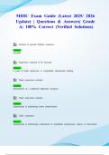 MHIC Exam Guide &lpar;Latest 2025&sol; 2026 Update&rpar; &vert; Questions & Answers&vert; Grade A&vert; 100&percnt; Correct &lpar;Verified Solutions&rpar;