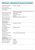 CBP Exam 1 Questions & Answers &lpar;Verified&rpar;