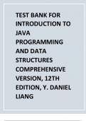 Introduction to Java Programming and Data Structures &ndash; Comprehensive Version &ndash; 12th Edition &ndash; Y&period; Daniel Liang &ndash; Complete Test Bank with Programming Questions