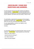 CDCR MAJOR 1 EXAM 2025  QUESTIONS AND ANSWERS&period; 