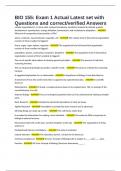 BIO 155&colon; Exam 1 Actual Latest set with Questions and correct&sol;verified Answers