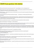 CBSPD Exam questions with solutions