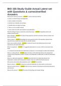 BIO 155 Study Guide Actual Latest set with Questions & correct&sol;verified Answers