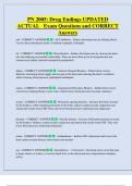 PN 2005&colon; Drug Endings UPDATED  ACTUAL   Exam Questions and CORRECT  Answers 