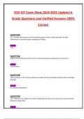 DEX IOT Exam &lpar;2024&sol; 2025 Update&rpar; Grade A&vert; Questions and Verified Answers&vert; 100&percnt; Correct