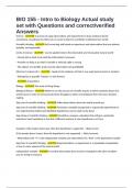 BIO 155 - Intro to Biology Actual study set with Questions and correct&sol;verified Answers