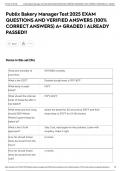 Publix Bakery Manager Test 2025 EXAM QUESTIONS AND VERIFIED ANSWERS &lpar;100&percnt; CORRECT ANSWERS&rpar; A&plus; GRADED &vert; ALREADY PASSED&excl;&excl;