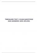  TIMESHARE TEST 1 EXAM QUESTIONS AND ANSWERS 100&percnt; SOLVED&period;