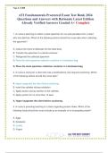 ATI Fundamentals Proctored Exam&vert; Questions and Answers with Rationale &vert; Latest Edition &vert; Already Verified Answers &vert; Graded A&plus;