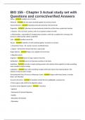 BIO 155 - Chapter 3 Actual study set with Questions and correct&sol;verified Answers