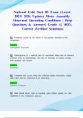 National Grid Task 85 Exam &lpar;Latest 2025&sol; 2026 Update&rpar; Meter Assembly Abnormal Operating Conditions &vert; Prep Questions & Answers&vert; Grade A&vert; 100&percnt; Correct &lpar;Verified Solutions&rpar;