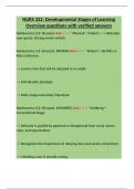NURS 322&colon; Developmental Stages of Learning Overview questions with verified answers