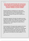   NFHS SOCCER CERTIFICATION TEST 2025 ACTUAL  EXAM COMPLETE 150 QUESTIONS AND CORRECT  DETAILED ANSWERS &lpar;VERIFIED ANSWERS&rpar;  &vert;ALREADY GRADED A&plus;&vert;&vert;LATEST EXAMS&excl;&excl;&excl; 