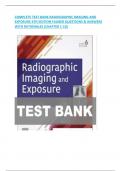 COMPLETE TEST BANK RADIOGRAPHIC IMAGING AND EXPOSURE 6TH EDITION FAUBER QUESTIONS & ANSWERS WITH RATIONALES &lpar;CHAPTER 1-10&rpar;