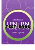 TEST BANK FOR LPN TO RN TRANSITIONS 4TH EDITION CLAYWELL
