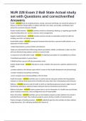 NUR 228 Exam 2 Ball State Actual study set with Questions and correct&sol;verified Answers