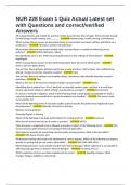 NUR 228 Exam 1 Quiz Actual Latest set with Questions and correct&sol;verified Answers