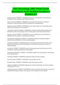 LSU Sociology 2001 Final Exam Questions And Verified Answers &vert; Graded A&plus;